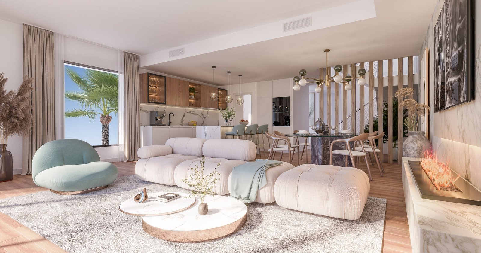 Soleia Living, El Chaparral, Mijas, Vily s golfem a výhledem na moře, Costa del Sol, Nemovitosti Španělsko