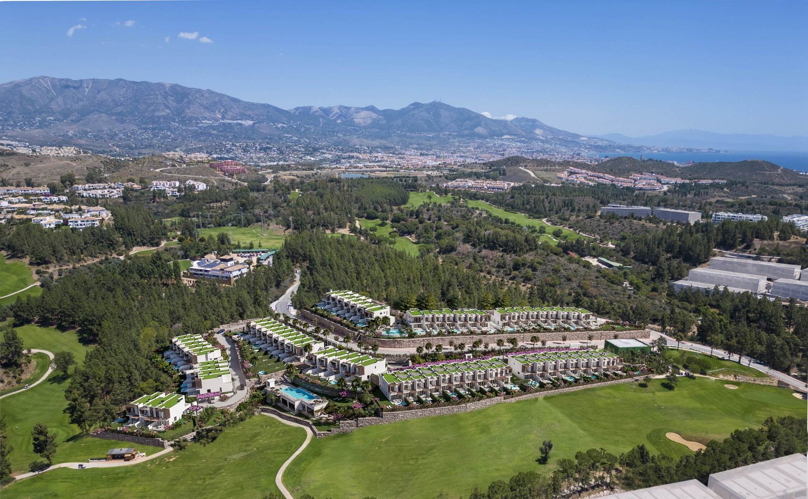 Soleia Living, El Chaparral, Mijas, Vily s golfem a výhledem na moře, Costa del Sol, Nemovitosti Španělsko