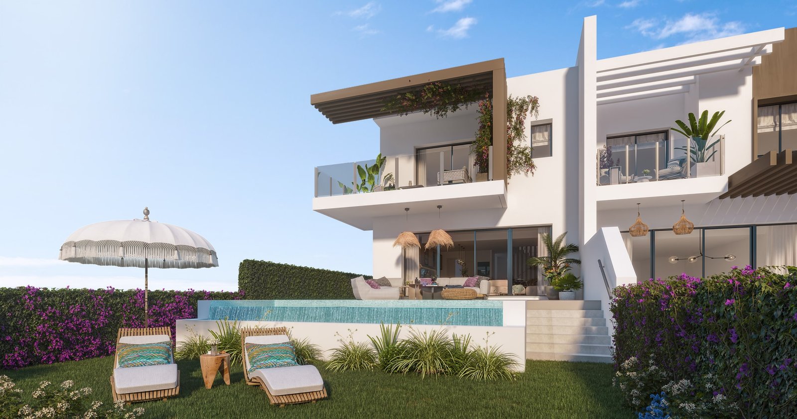 Soleia Living, El Chaparral, Mijas, Vily s golfem a výhledem na moře, Costa del Sol, Nemovitosti Španělsko